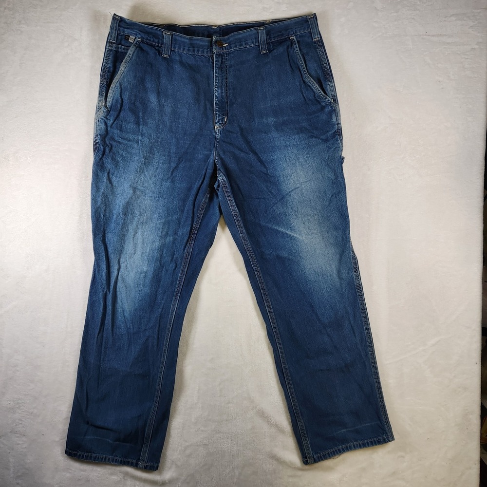 Carhartt FR Flame Resistant Jeans 40x32 Blue Denim‎ Workwear Utility Pants